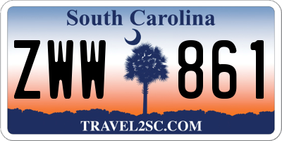 SC license plate ZWW861