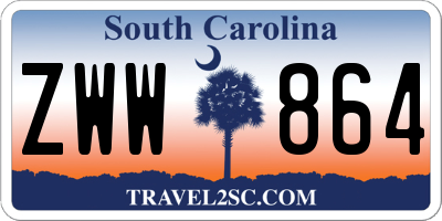 SC license plate ZWW864