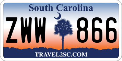 SC license plate ZWW866