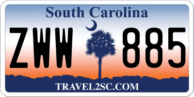 SC license plate ZWW885