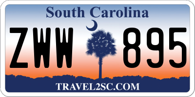 SC license plate ZWW895