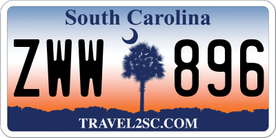SC license plate ZWW896
