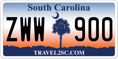 SC license plate ZWW900