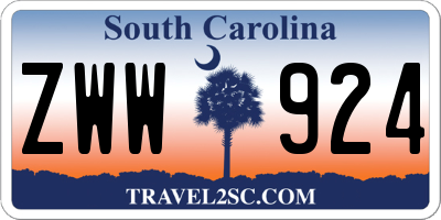 SC license plate ZWW924