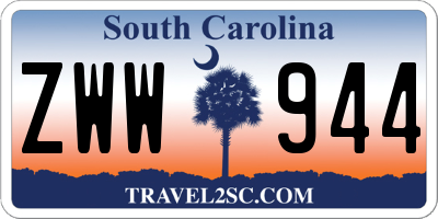 SC license plate ZWW944