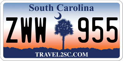 SC license plate ZWW955