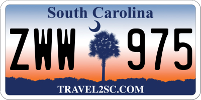 SC license plate ZWW975