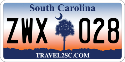 SC license plate ZWX028