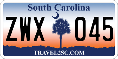 SC license plate ZWX045