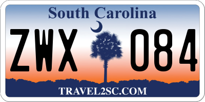 SC license plate ZWX084