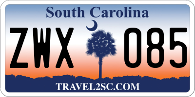 SC license plate ZWX085