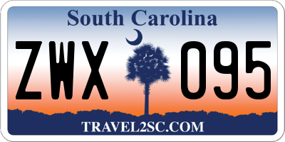 SC license plate ZWX095