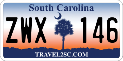 SC license plate ZWX146