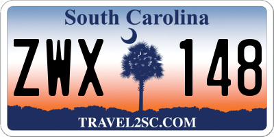 SC license plate ZWX148