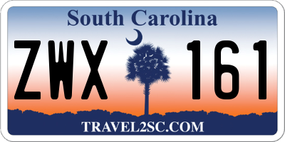 SC license plate ZWX161