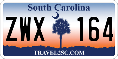 SC license plate ZWX164