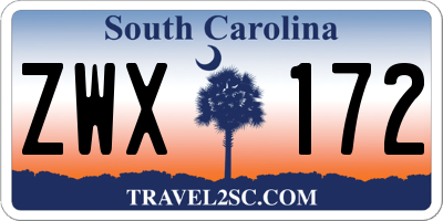 SC license plate ZWX172