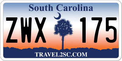 SC license plate ZWX175