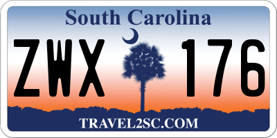 SC license plate ZWX176