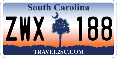 SC license plate ZWX188
