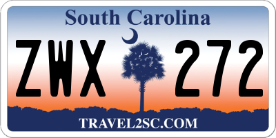 SC license plate ZWX272