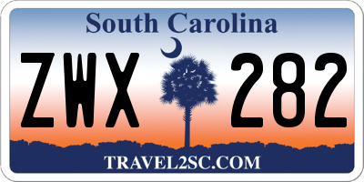 SC license plate ZWX282