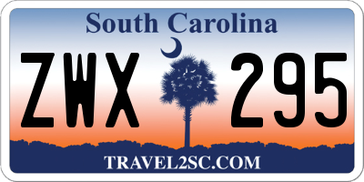 SC license plate ZWX295