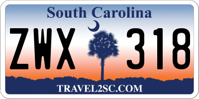 SC license plate ZWX318