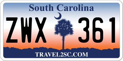 SC license plate ZWX361