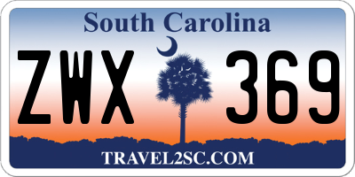 SC license plate ZWX369