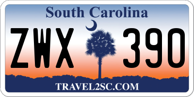 SC license plate ZWX390