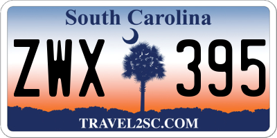 SC license plate ZWX395