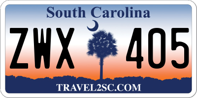 SC license plate ZWX405