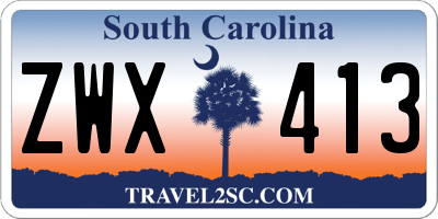 SC license plate ZWX413