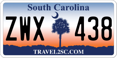 SC license plate ZWX438