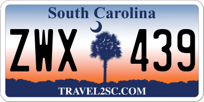 SC license plate ZWX439