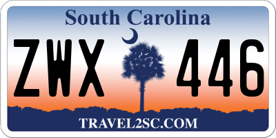 SC license plate ZWX446