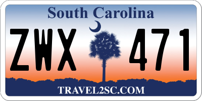 SC license plate ZWX471