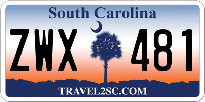 SC license plate ZWX481