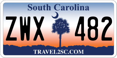SC license plate ZWX482