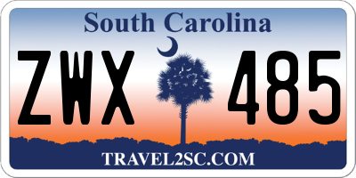 SC license plate ZWX485