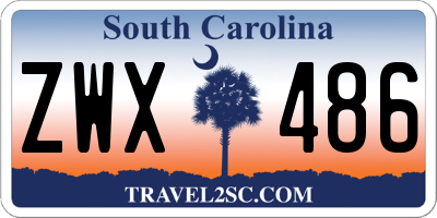SC license plate ZWX486