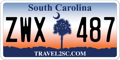 SC license plate ZWX487