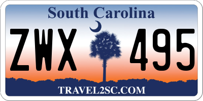 SC license plate ZWX495