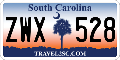 SC license plate ZWX528