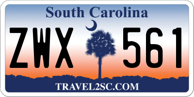 SC license plate ZWX561