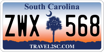 SC license plate ZWX568