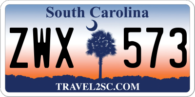 SC license plate ZWX573