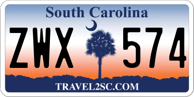 SC license plate ZWX574