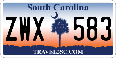 SC license plate ZWX583